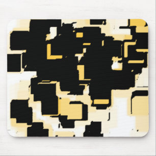 "Orange Chocolate Cake" Geometric Art Mouse Pad