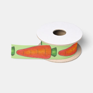 Orange Chocolate Carrot Easter Basket Candy Ribbon Satin Ribbon