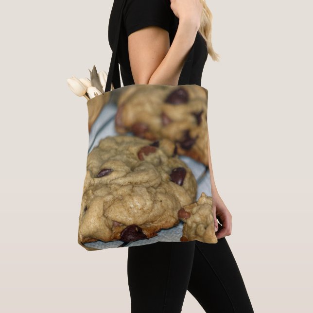 Orange Chocolate Chip Cookies Tote Bag (Close Up)