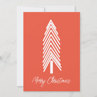 Orange Christmas Tree Joyeuse carte de Noël