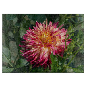 Orange Chrysanthemum Photography, Canadian Flower Cutting Board