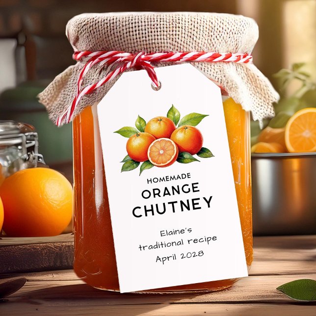 Orange chutney kitchen pantry label (Creator Uploaded)