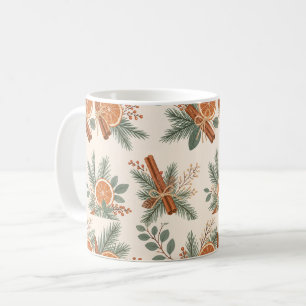 Orange Cinnamon Coffee Christmas Botanical Holiday Mug