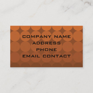 orange circle diamond abstract retro feel business card