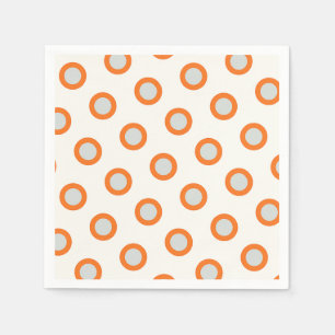 Orange Circle Dot Retro Design Napkin