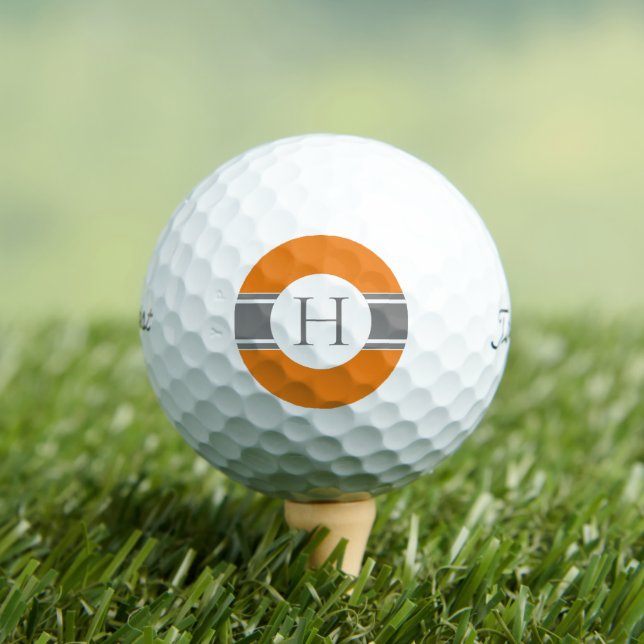Orange Circle Personalized Golf Ball (3) HAMbWG (Insitu Tee)