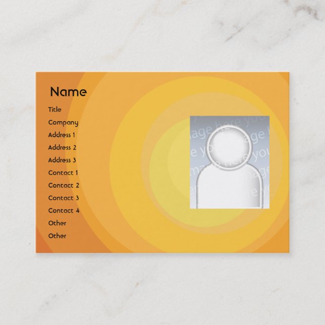 Orange Circle Shades - Chubby Business Card (Front)