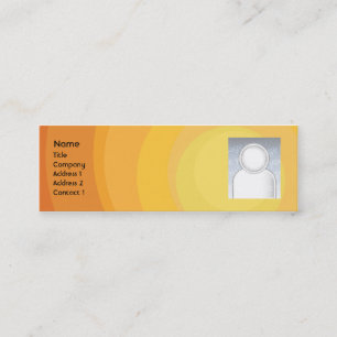 Orange Circle Shades - Skinny Mini Business Card