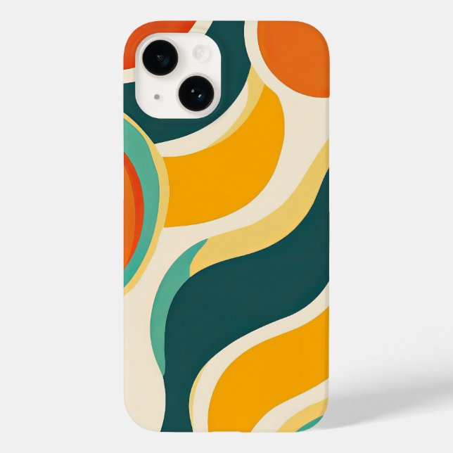 Orange Circles and Colour Streams Case-Mate iPhone Case (Back)