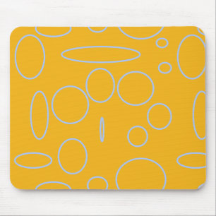 Orange Circles and Loops Mousepad