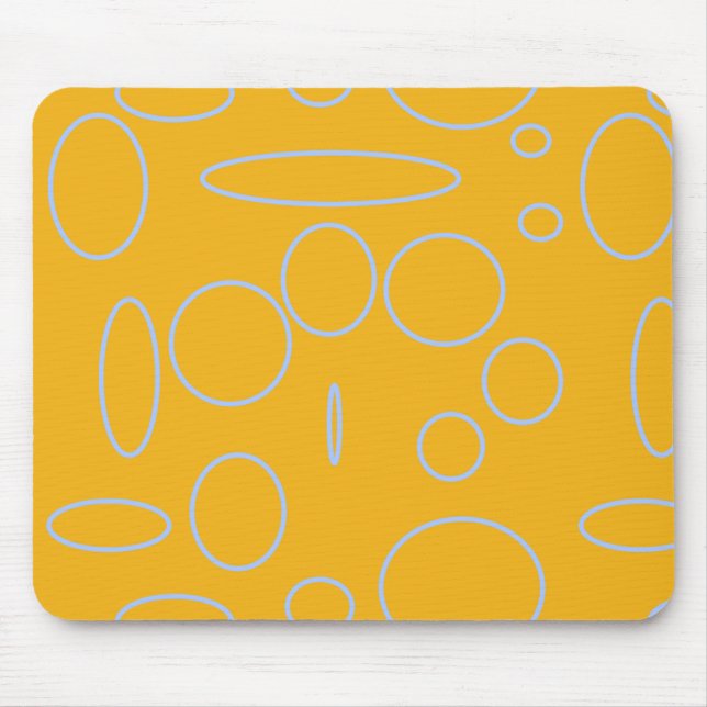 Orange Circles and Loops Mousepad (Front)