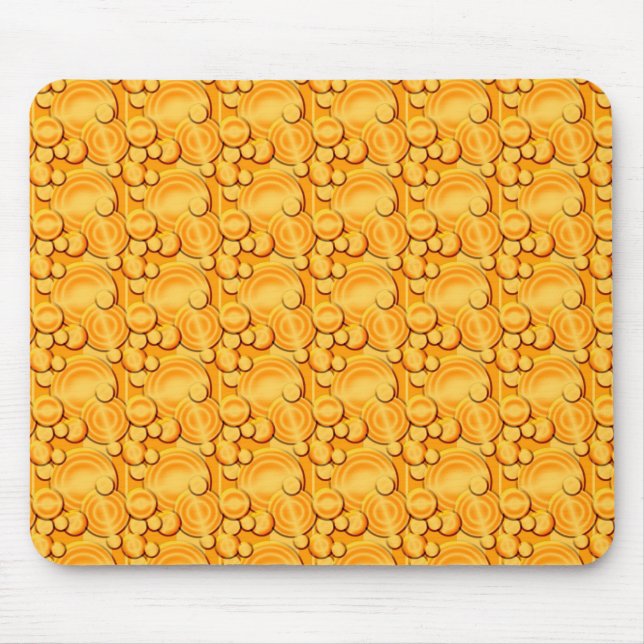 Orange Circles Mouse Pad (Front)