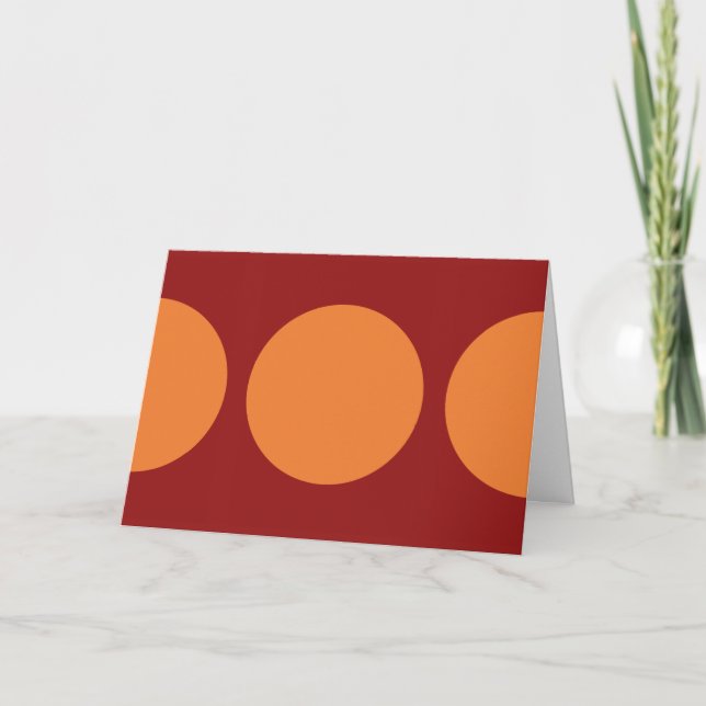 Orange Circles on Red Card (Front)