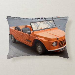 Orange Citroen Mehari Accent Pillow