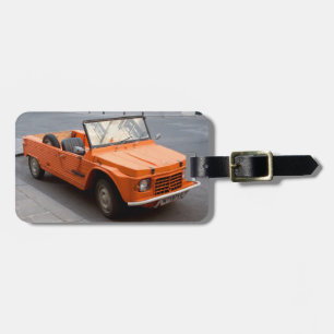 Orange Citroen Mehari Luggage Tag