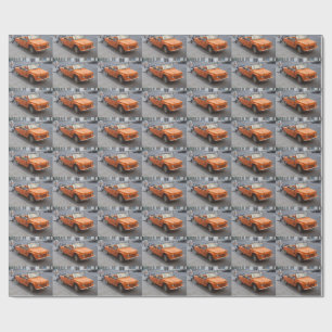 Orange Citroen Mehari Wrapping Paper
