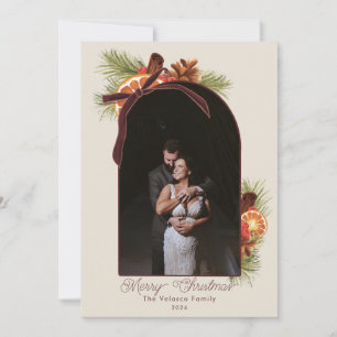 Orange Citrus and Cinnamon Holiday Photo Card
