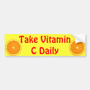 Orange citrus bumper sticker