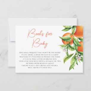 Orange Citrus Cutie on the Way Books for Baby Card