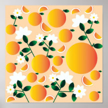 Orange citrus floral