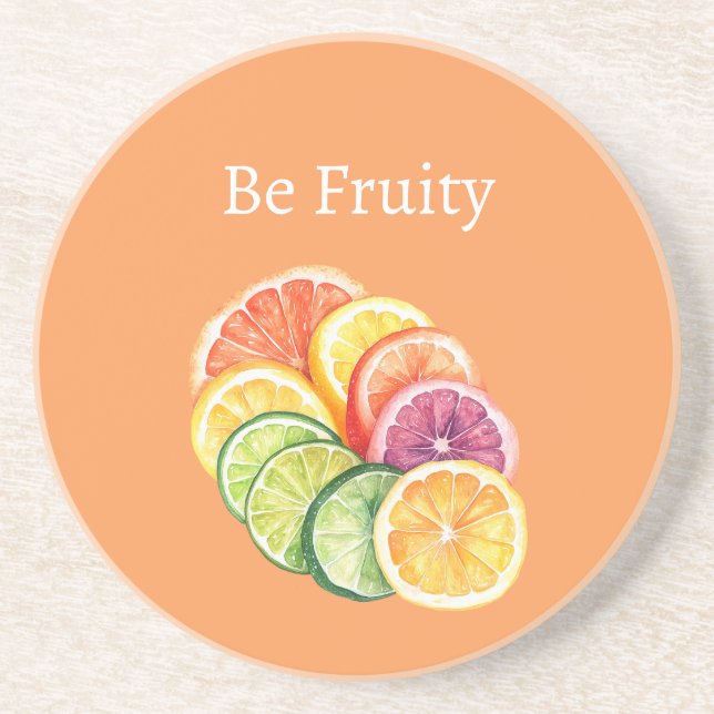 Orange Citrus Fruit Be Fruity Coaster (Front)