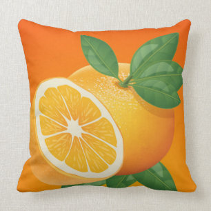 Orange Citrus Fruit Decorative Throw Pillow Decor