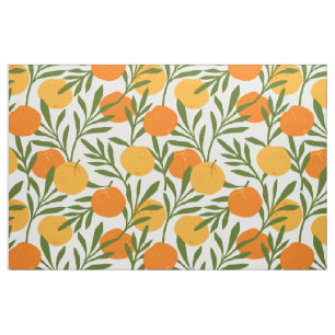 Orange Citrus Fruit Pattern Fabric