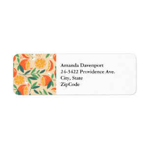 Orange Citrus Fruit Retro Pattern