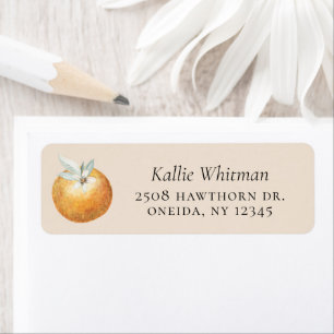 Orange Citrus Fruit Return Address