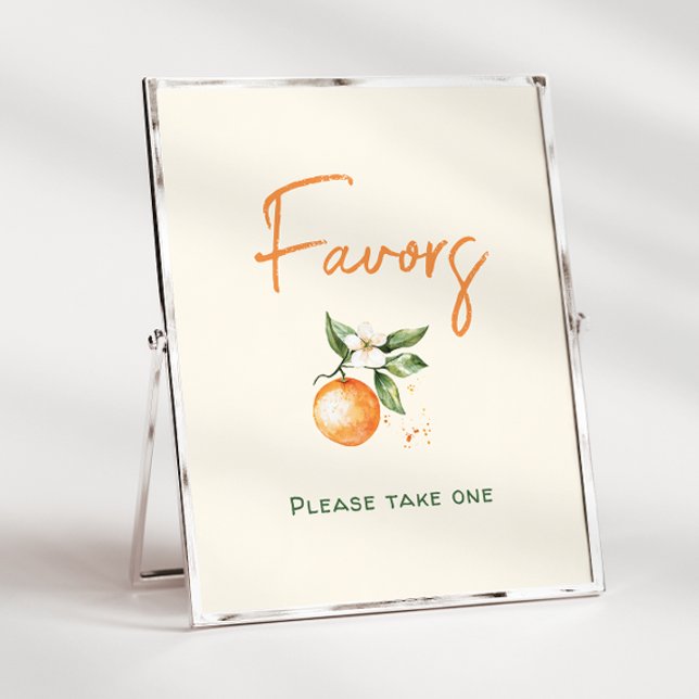Orange Citrus Little Cutie Baby Shower Favours Sig Poster (Creator Uploaded)