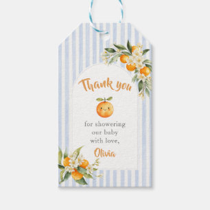 Orange Citrus Little Cutie Baby Shower Gift Tags