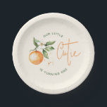 Orange Citrus Little Cutie Birthday Party Paper Plate<br><div class="desc">Celebrate your little one's special day with our orange citrus little cutie birthday party paper plates. This zesty design features a delightful citrus orange clementine fruit theme, brought to life with a simple boho-inspired watercolor style. It is ideal for celebrating a little boy or girl in a joyful and vibrant...</div>