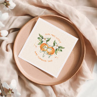 Orange Citrus Little Cutie Twin Birthday Party