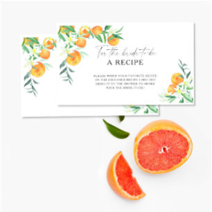 Orange Citrus - Recipe for the bride to be Enclosure Card