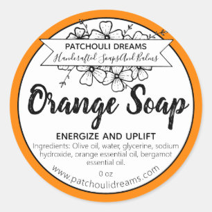 Orange Citrus Scented Handmade Soap Classic Round Sticker