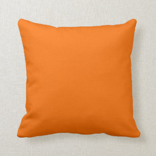Orange citrus solid colour plain throw pillow