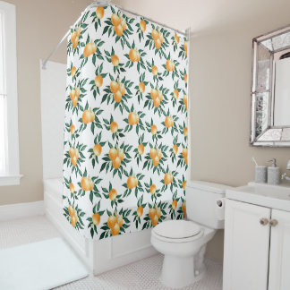 Orange Citrus Tropical Botanical Pattern