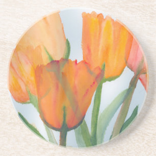 Orange Citrus Tulips Coaster