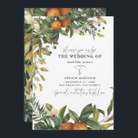 Orange citrus watercolor botanical wedding save the date<br><div class="desc">Orange citrus watercolor floral and foliage wedding save the date card. Beautiful handprinted floral watercolors and modern script text.</div>