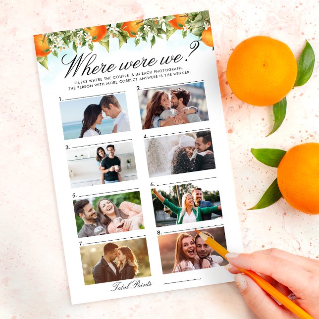 Orange Citrus Where Were We Game Couple Photos (Creator Uploaded)