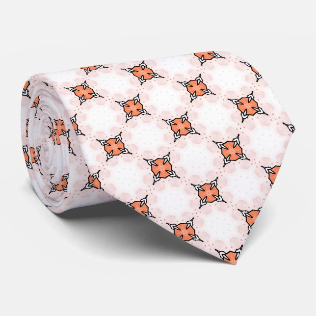 Orange Clamp Down Neck Tie (Rolled)