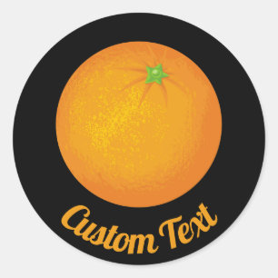 Orange Classic Round Sticker