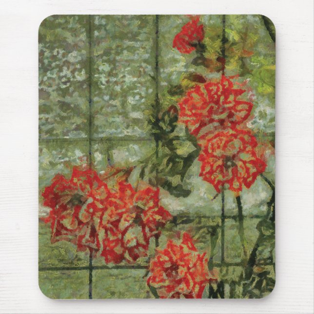 Orange Climbing Roses Mouse Pad (Front)