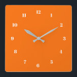 Orange Clock Custom Color , Number Font and Size<br><div class="desc">Custom Colors - Beautiful Orange Color Clocks - Customizable - or Choose / add your favorite background and number colors ! or Choose / Add Your Unique Number Fonts and Size ! Good Luck - Be Happy :) by MIGNED</div>