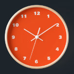 Orange Clock with Custom Colours and Numbers Fonts<br><div class="desc">Customizable Beautiful Colours Wall Clocks - Choose / add your favourite background and number colours !  
Choose Your Unique Number Fonts !
or Add your text / name / date / logo / image ...  or else :)
Good Luck - Be Happy :)</div>