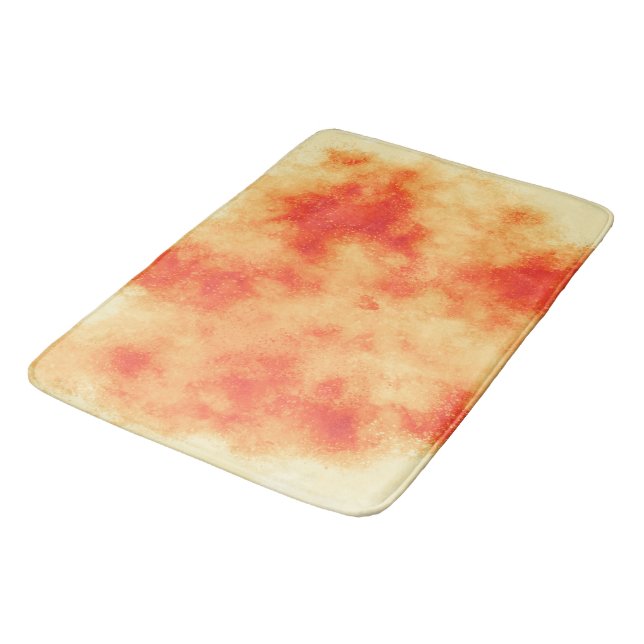 Orange  Cloud Effect Bath Mat (Angled)