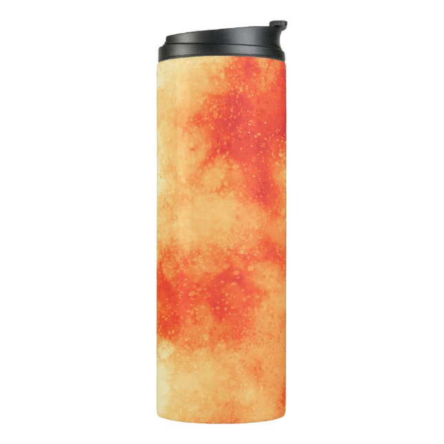 Orange Cloud Effect Thermal Tumbler (Rotated Left)