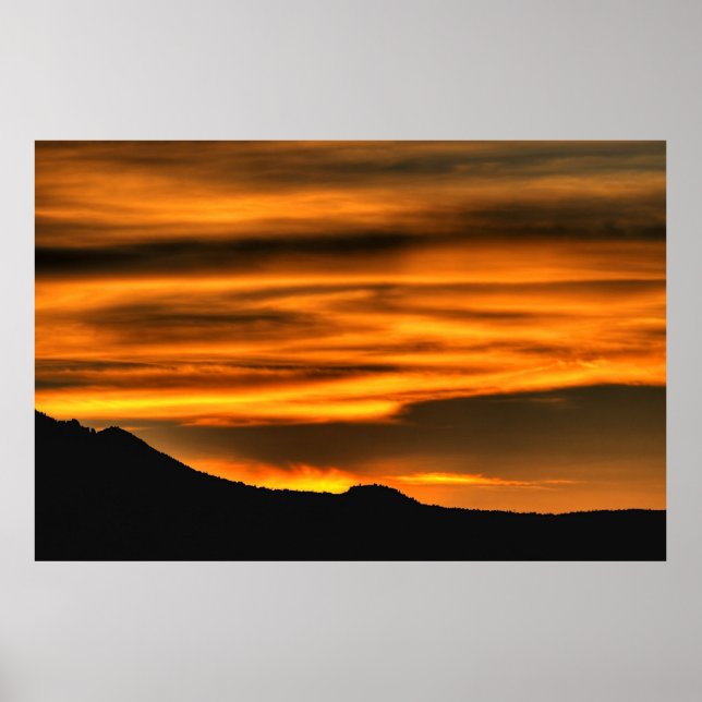 Orange Cloud Lines Poster (Front)