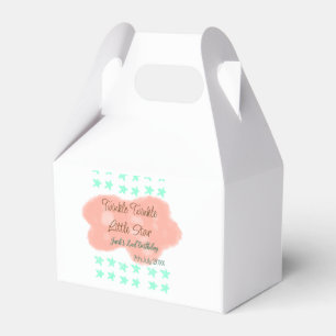 Orange clouds twinkle twinkle little stars green favor box