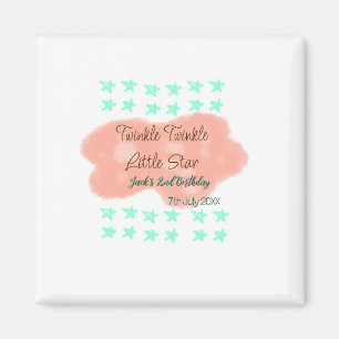 Orange clouds twinkle twinkle little stars green magnet